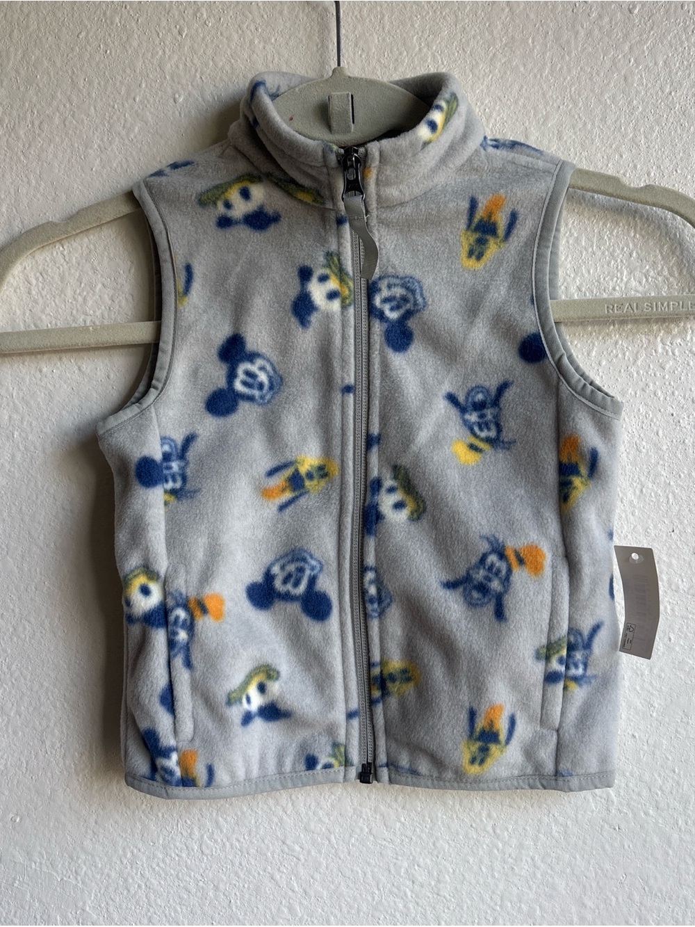 Disney Amazon Essentials Mickey Mouse and Friends Fleece Zip Up Vest Size 2T
